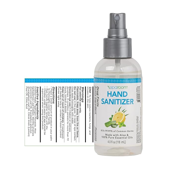 SpaRoom Hydrating Hand Sanitizer, 70% Alcohol 4 Fl 2-pack