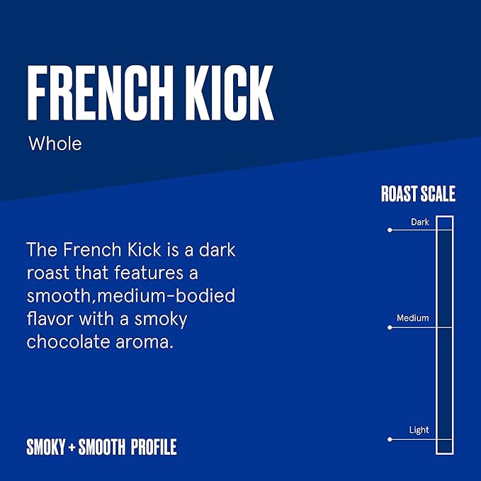Bulletproof French Kick Dark Roast Whole Bean Coffee, 12 Ounces, 100% Arabica Coffee Sourced from Central and South America