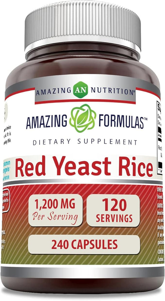 Amazing Formulas Red Yeast Rice 1200mg 240 Capsules