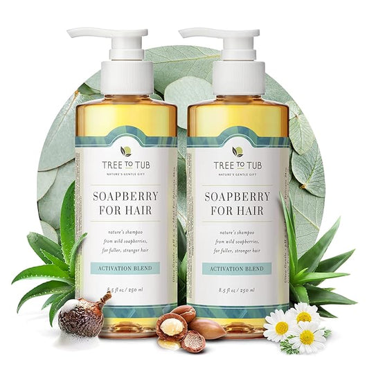 Tree To Tub Biotin Fine Hair Thickening Shampoo for Thicker, Fuller Volume - Gentle Volumizing Sulfate Free Argan Oil Shampoo for Women & Men w/Caffeine, Organic Saw Palmetto, All Natural Tea Tree