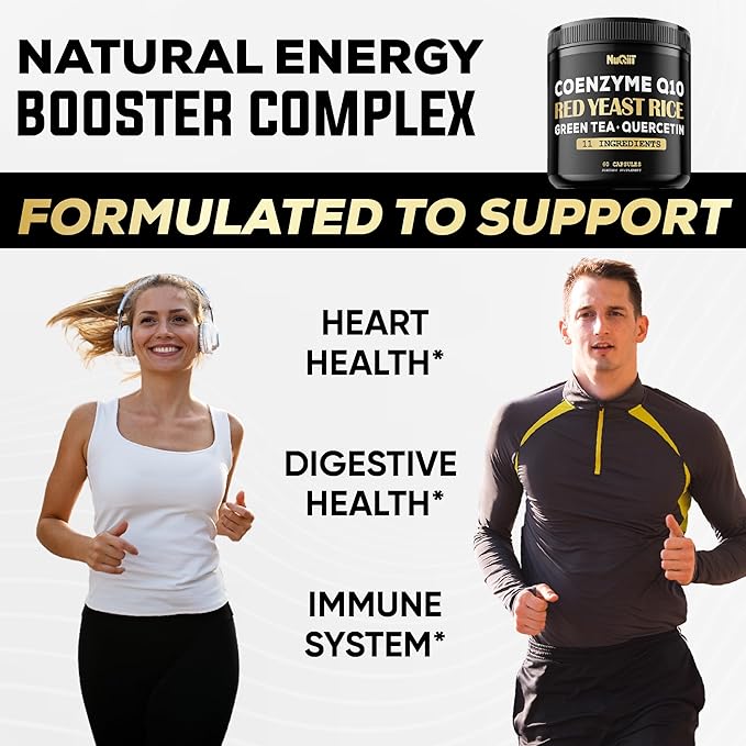 Red Yeast Rice 13500mg Green Tea 4500mg Quercetin 4500mg Supplement 60 Capsules