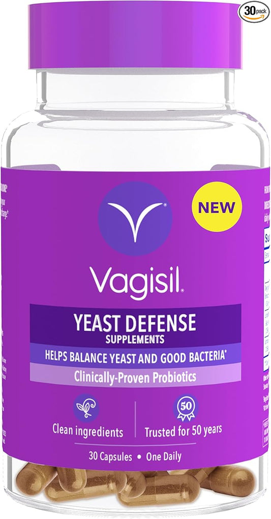 Vagisil Yeast Defense Supplements, Helps Balance 1 Capsule 30 capsules