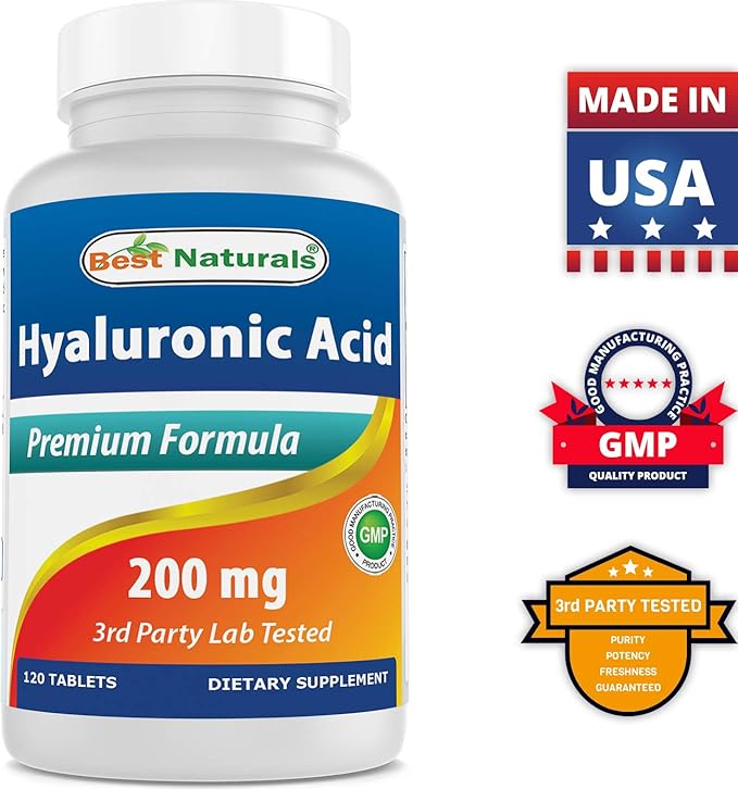 Best Naturals Hyaluronic Acid 200 mg 120 Tablets (120 Count 2))
