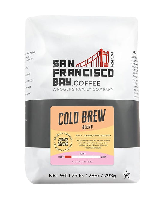 San Francisco Bay Ground Coffee - Cold Brew (28oz Bag), Light Roast