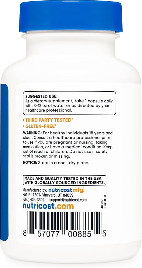 Nutricost Vitamin B1 (Thiamine) 100mg, 120 Capsules