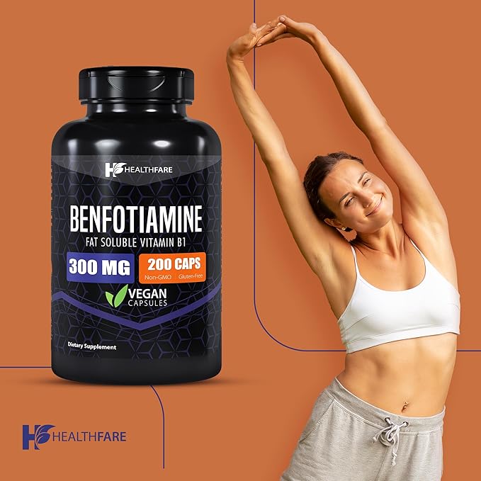 Benfotiamine 300mg | 200 Capsules | B1 | (2-Pack)