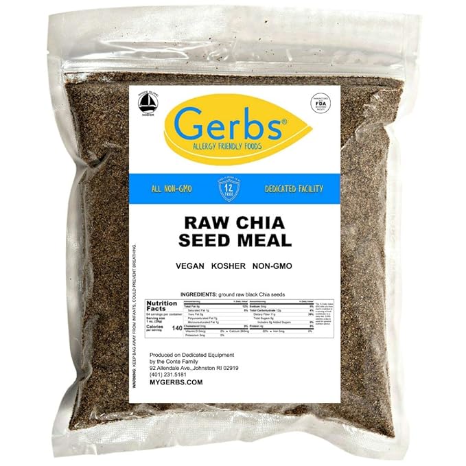 Ground Raw Chia Seed Meal by Gerbs 4 LBS 11 Food