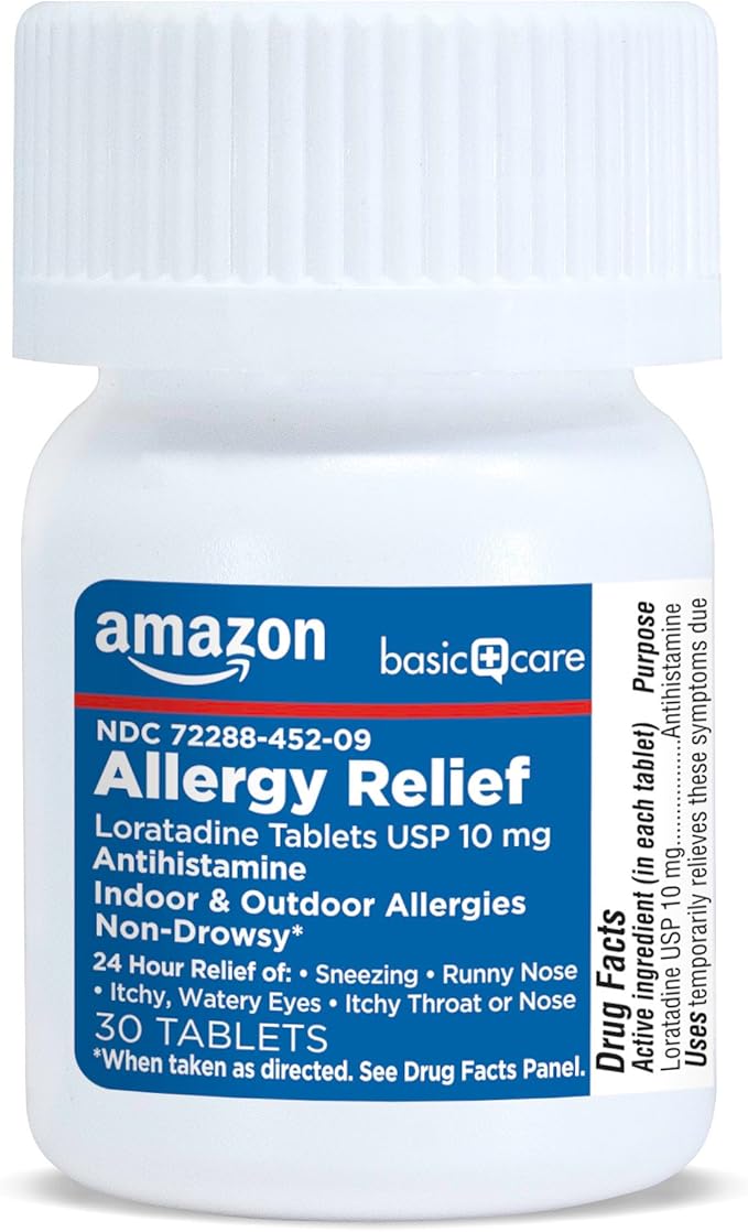 Amazon Basic Care Allergy Relief Loratadine 10 mg, 30 Count