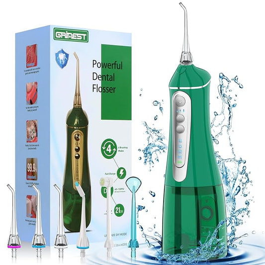 Water Dental flosser for Teeth Cleaning 4 Modes 6 Tips 7 Waterproof