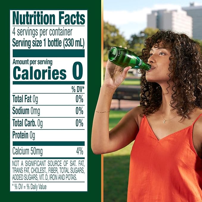 Sparkling Natural Mineral Water, 11 Oz Glass Bottles - (Pack of 12) - (Total of 132 Fl Oz)