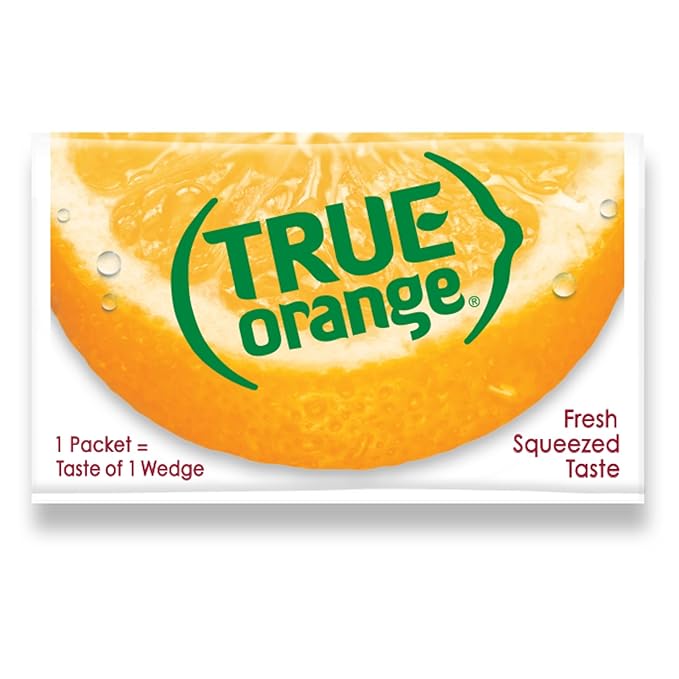 TRUE ORANGE Water Enhancer, Bulk Pack, Zero Calorie Flavoring, For Bottled Water, Iced Tea & Recipes, Flavor Packets Made with Real Oranges,500 Count (Pack of 1)- Packaging May Vary