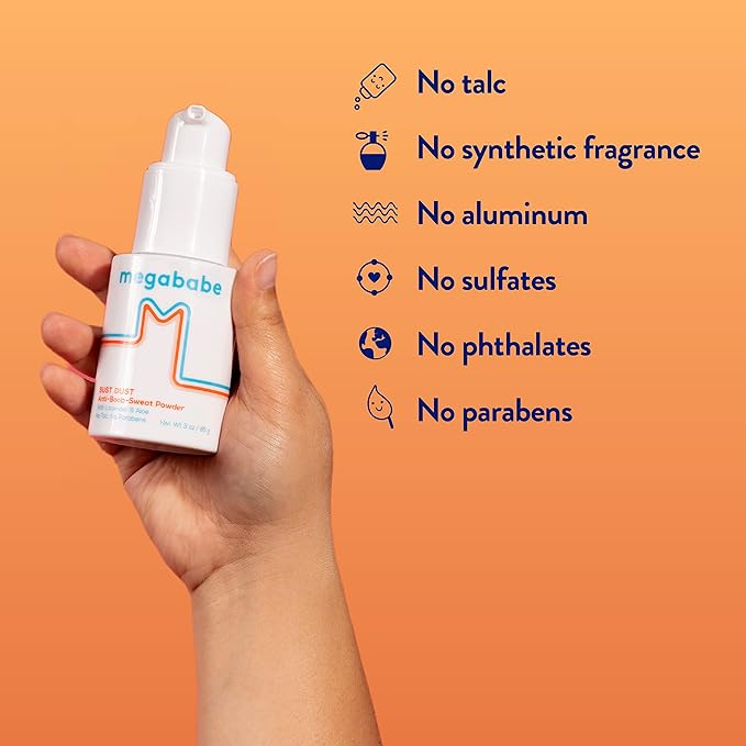 Megababe Sweat Absorbing Body Powder 3 oz