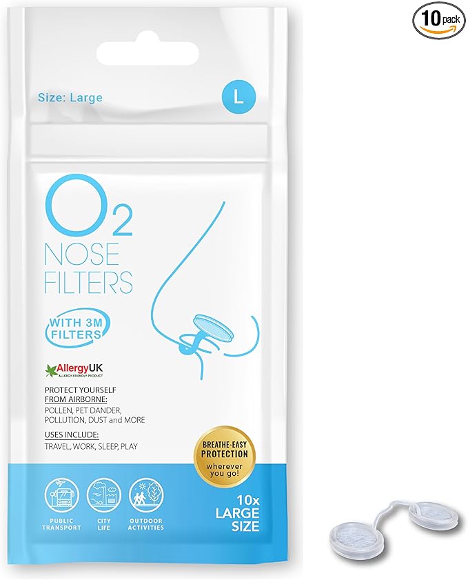 O2 Nose Filters with 3M Filtration 10)