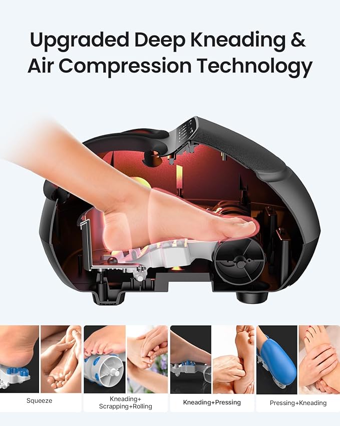 RENPHO Foot Massager Machine with Heat, 13, Black