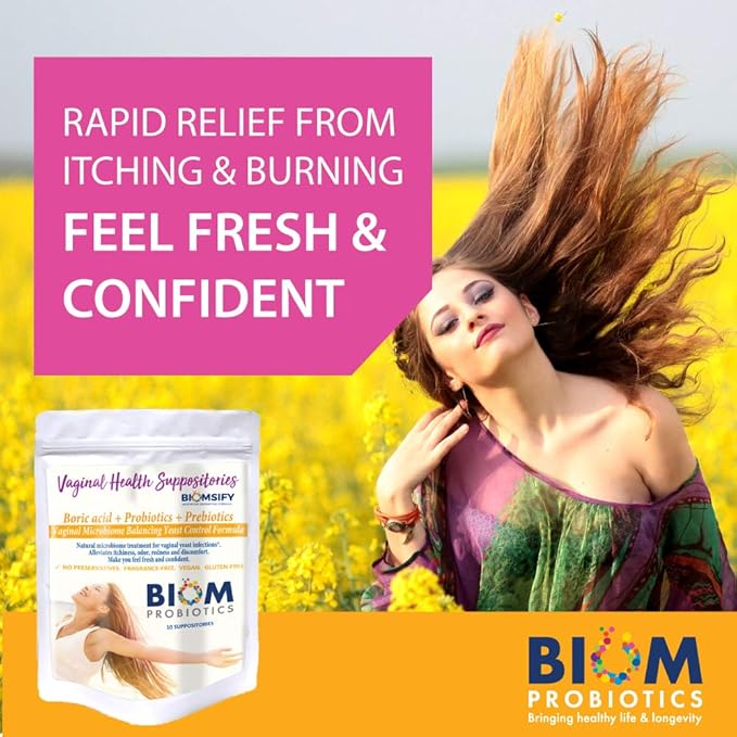 Biom Probiotics Prebiotics Boric acid Suppositories (10)