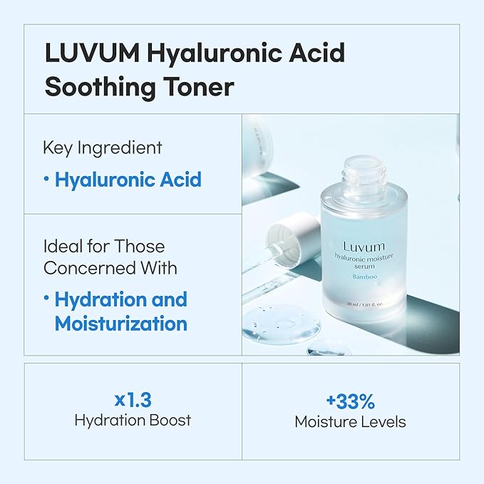 Bamboo Hyaluronic Moisture Serum 1.69 fl. oz - Hyaluronic Acid Serum - Multi-Weight Hydration - Ceramide Barrier Support - Gentle Formula - Korean Skin Care