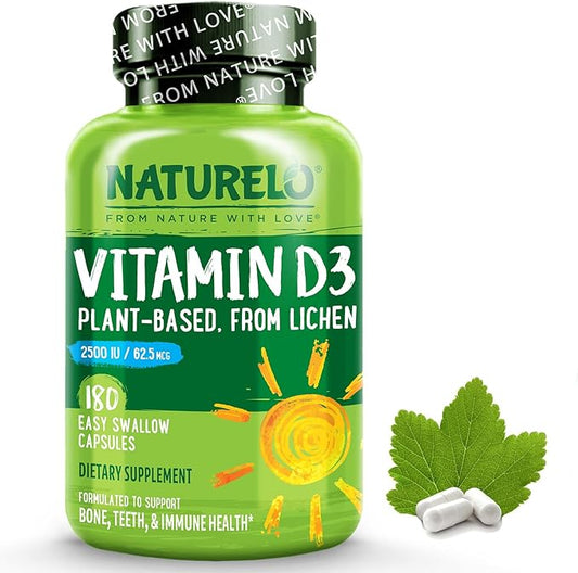 NATURELO Vitamin D 2500 IU D3 Supplement 180 Mini