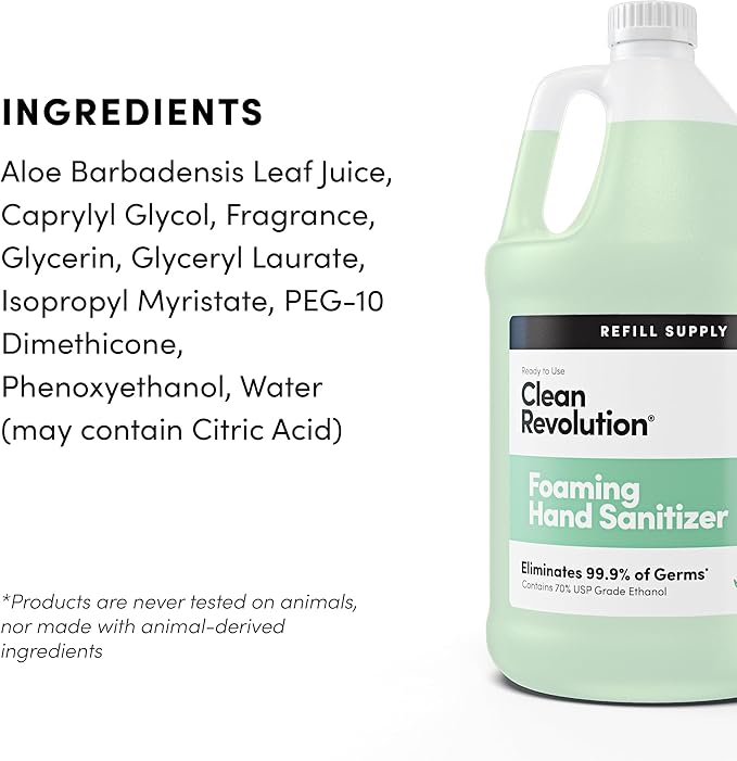Clean Revolution Foaming Hand Sanitizer, 128 99.9% of 70% USP