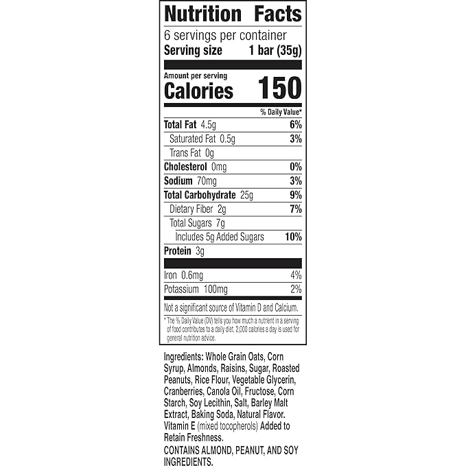 Nature Valley Chewy Fruit and Nut Granola Bars, Trail Mix, 6 Bars, 7.4 OZ (Pack of 12)