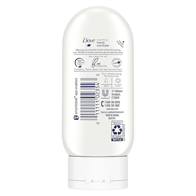 Dove Nourishing Hand Sanitizer 99.99 percent 61 percent 8 Hours 2 oz 6 Count