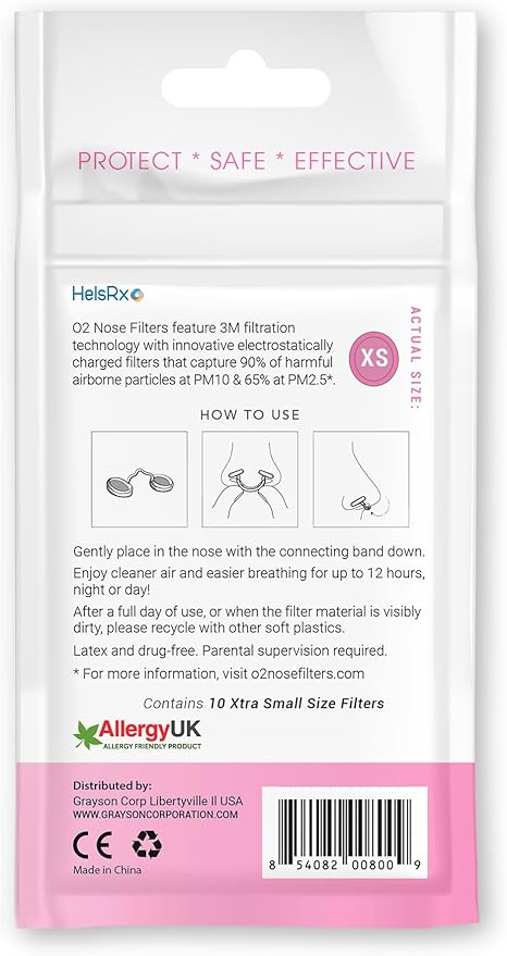 O2 Nose Filters with 3M Filtration 10)
