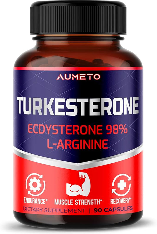Turkesterone Supplement - Enhanced with L-Arginine, D3 - (90 Count 1))