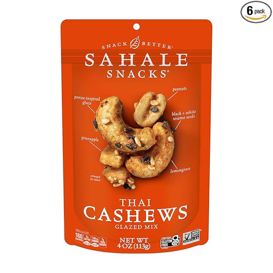 Sahale Snacks Thai Cashews Glazed Mix, 4 Ounces 6)