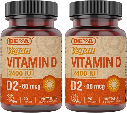 DEVA Vegan Vitamin D2 60 mcg 2400 IU, 90 Tablets 2)