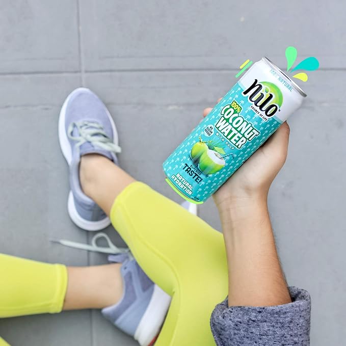 NILO 100% Pure Coconut Water | Naturally Hydrating Electrolyte Drink | Smart Alternative to Coffee, Soda, and Sports Drinks (Pack of 12) 10.8 Ounce