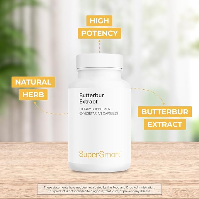 Supersmart - Butterbur Extract (High Potency) 15% Sesquiterpenes 60 Vegetarian