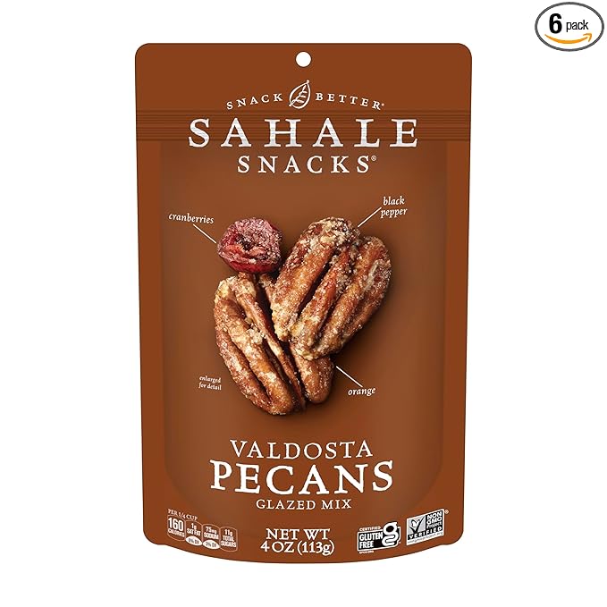 Sahale Snacks Valdosta Pecans Glazed Mix, 4 Ounces 6)