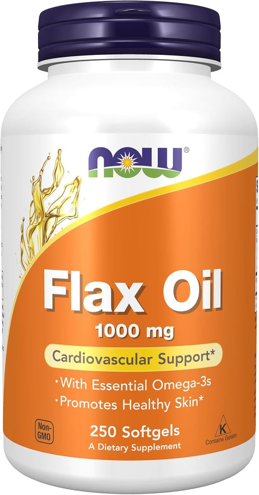 NOW Supplements, Flax Oil 1,000 mg 250 Softgels