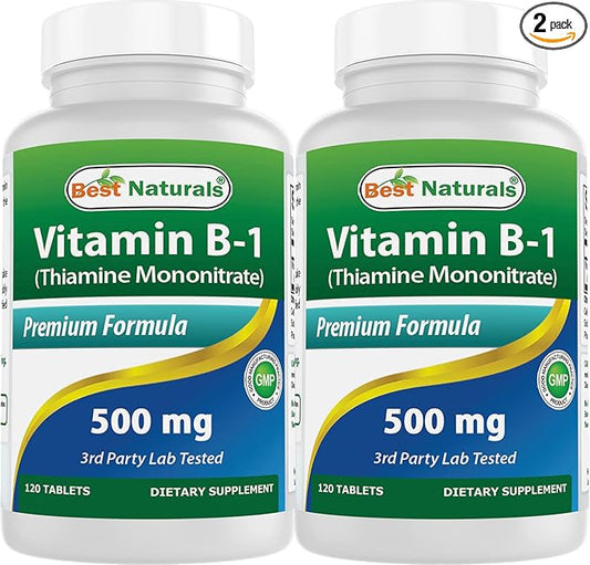 Best Naturals Vitamin B1 as Thiamine 500 mg (120 Count 2))