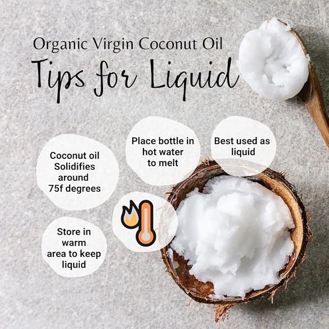 Tropicana Virgin Coconut Oil USDA Organic 8.45 fl. oz. Whole Kernel Cold-Pressed Coconut Oil Hexane-Free Not-Hydrogenated Great for Hair & Skin with Delicious Light Coconut Flavor & Aroma