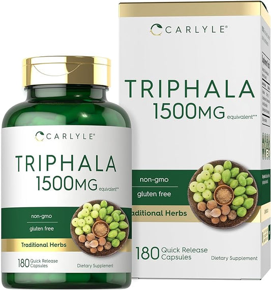 Carlyle Triphala Capsules 1500mg | 180 Count