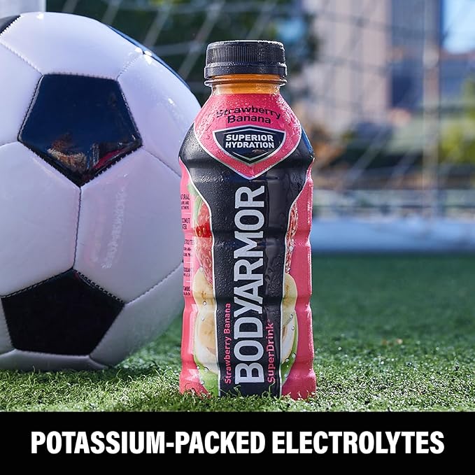 BODYARMOR Sports Drink Sports Beverage, Blackout Berry, Coconut Water Hydration, Natural Flavors With Vitamins, Potassium-Packed Electrolytes, Perfect For Athletes, 16 Fl Oz (Pack of 12)