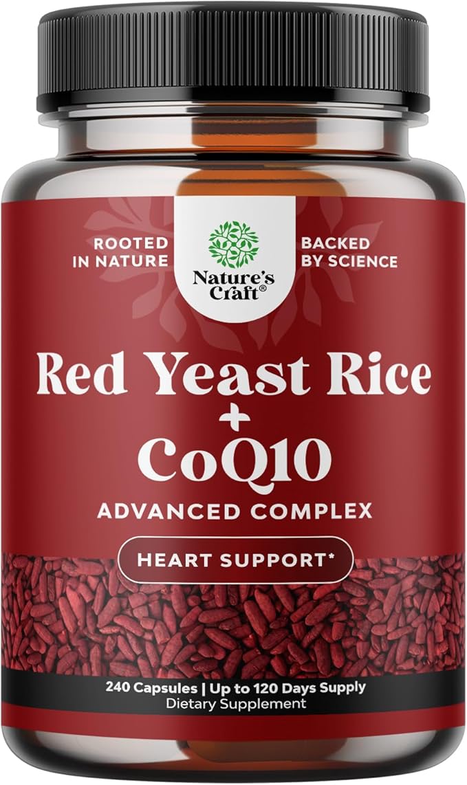 Red Yeast Rice with CoQ10 Supplement 1200 mg. CoQ10 100mg 100mg Per 3rd Party (4 Months)