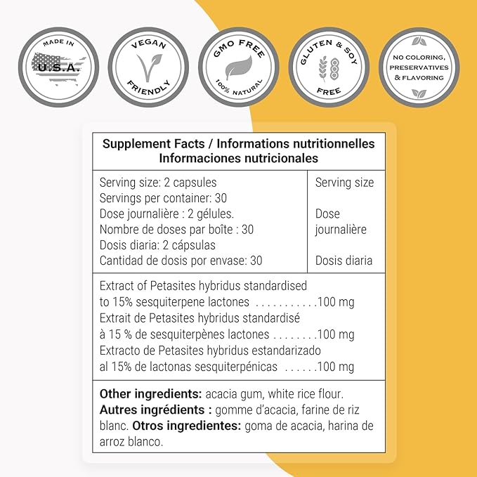 Supersmart - Butterbur Extract (High Potency) 15% Sesquiterpenes 60 Vegetarian