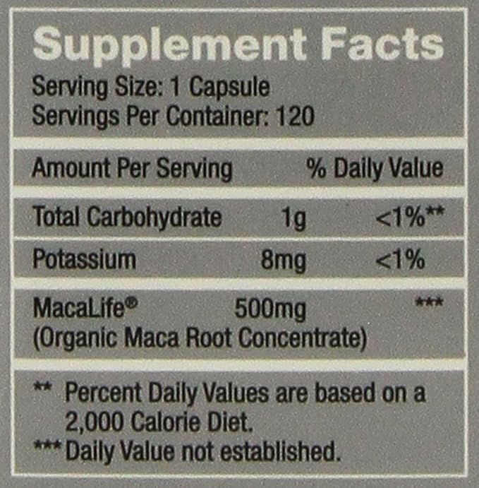 Femmenessence MacaLife – Clinically Proven for Perimenopause, Women’s Natural Hormone Balance Supplements, Relief of Hot Flashes, Night Sweats, Mood Swings, Dryness, 120 Maca Capsules, 60-Day Supply