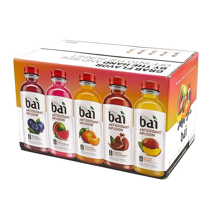 Bai Water Sunset Variety Pack, 18 fl oz, 15 Count (220-00656)