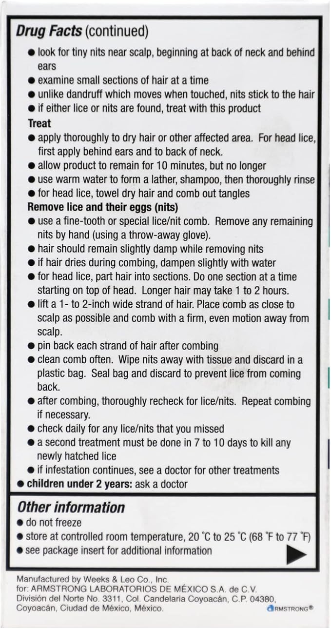Lice Treatment Shampoo, Maximum Strength, Easy 2 Fl