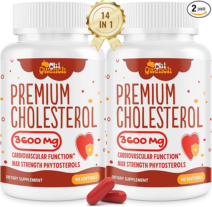 3600 MG Cholesterol Supplements with Plant 180 Softgels