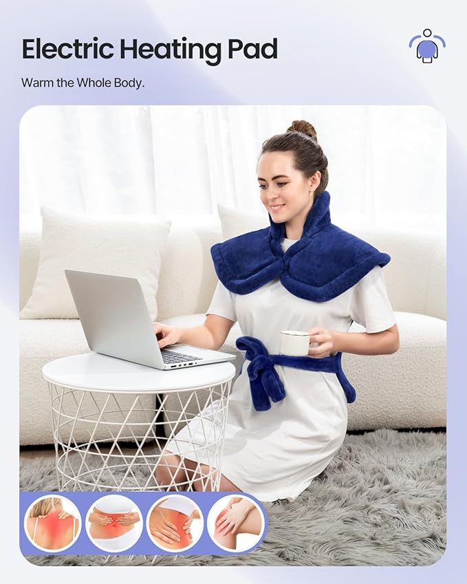 RENPHO Back Heating Pad for Pain 24"x33", Dark