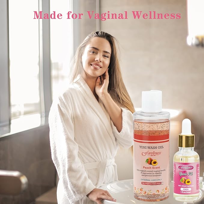 Natural Feminine Wash Yoni Oil Set, Balance,1 fl.oz 6.7 fl.oz