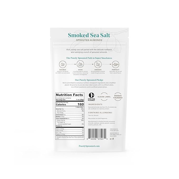 Purely Sprouted Smoked Sea Salt Sprouted (4 oz, 6 pack)