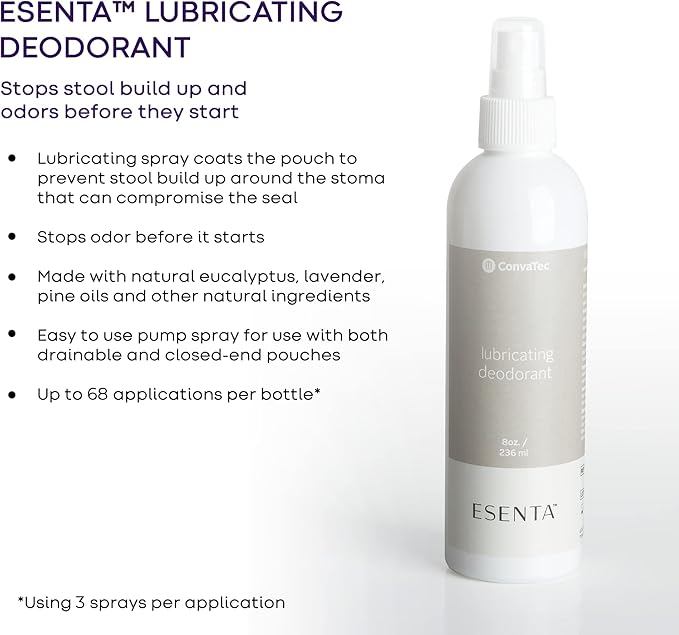 ESENTA Ostomy Lubricating Deodorant Spray, Prevents 8 fl 1)