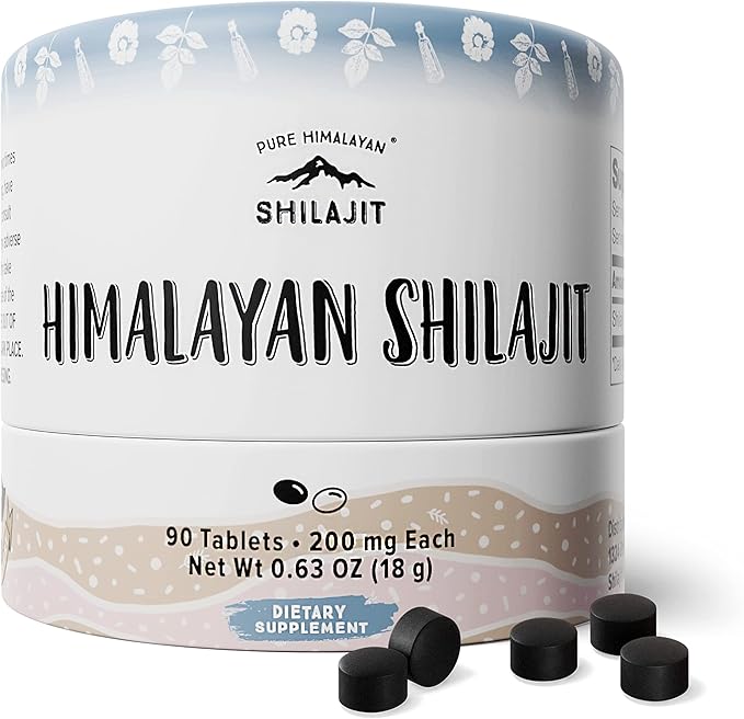 Pure Himalayan Shilajit Tablets 90ct (200mg Each)