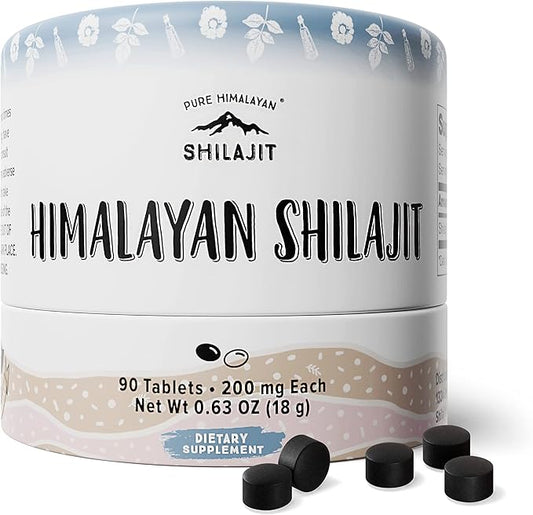 Pure Himalayan Shilajit Tablets 90ct (200mg Each)