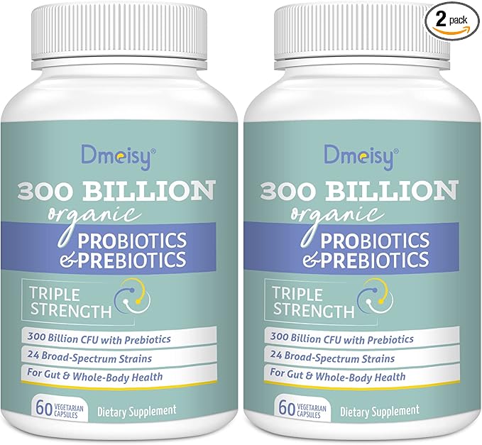 300 Billion CFU Probiotics for Women 24 Strains 15 Organic 120 Capsules