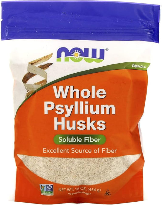 NOW Supplements, Whole Psyllium Husks, Non-GMO 16-Ounce